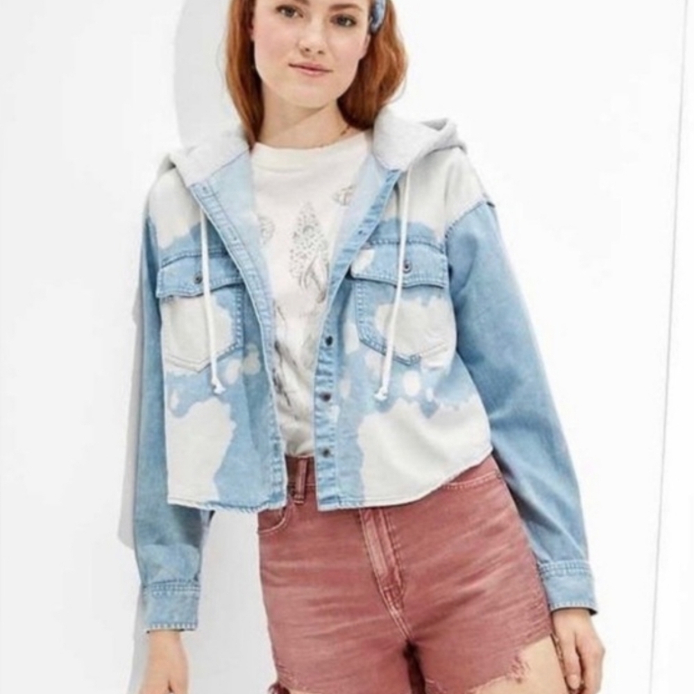 American Eagle Acid Splatter Hooded Jacket